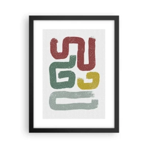 Poster în ramă neagră - Într-o limbă necunoscută - 30x40 cm