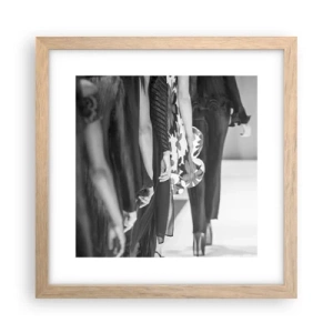Poster în ramă de stejar deschis - Paradă elegantă - 30x30 cm