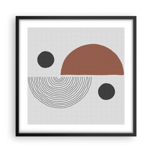 Poster în ramă neagră - Excelența roții - 50x50 cm