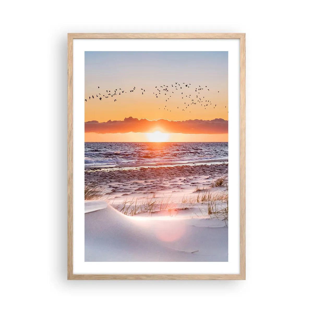 Poster în ramă de stejar deschis - Peisaj orizontal - 50x70 cm