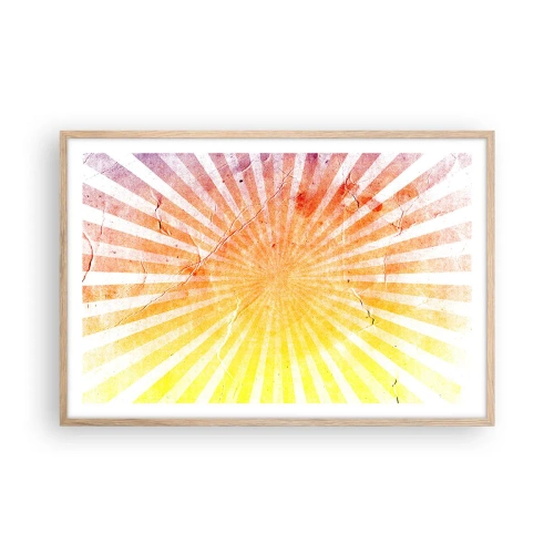 Poster în ramă de stejar deschis - Răsărituri și apusuri de soare - 91x61 cm