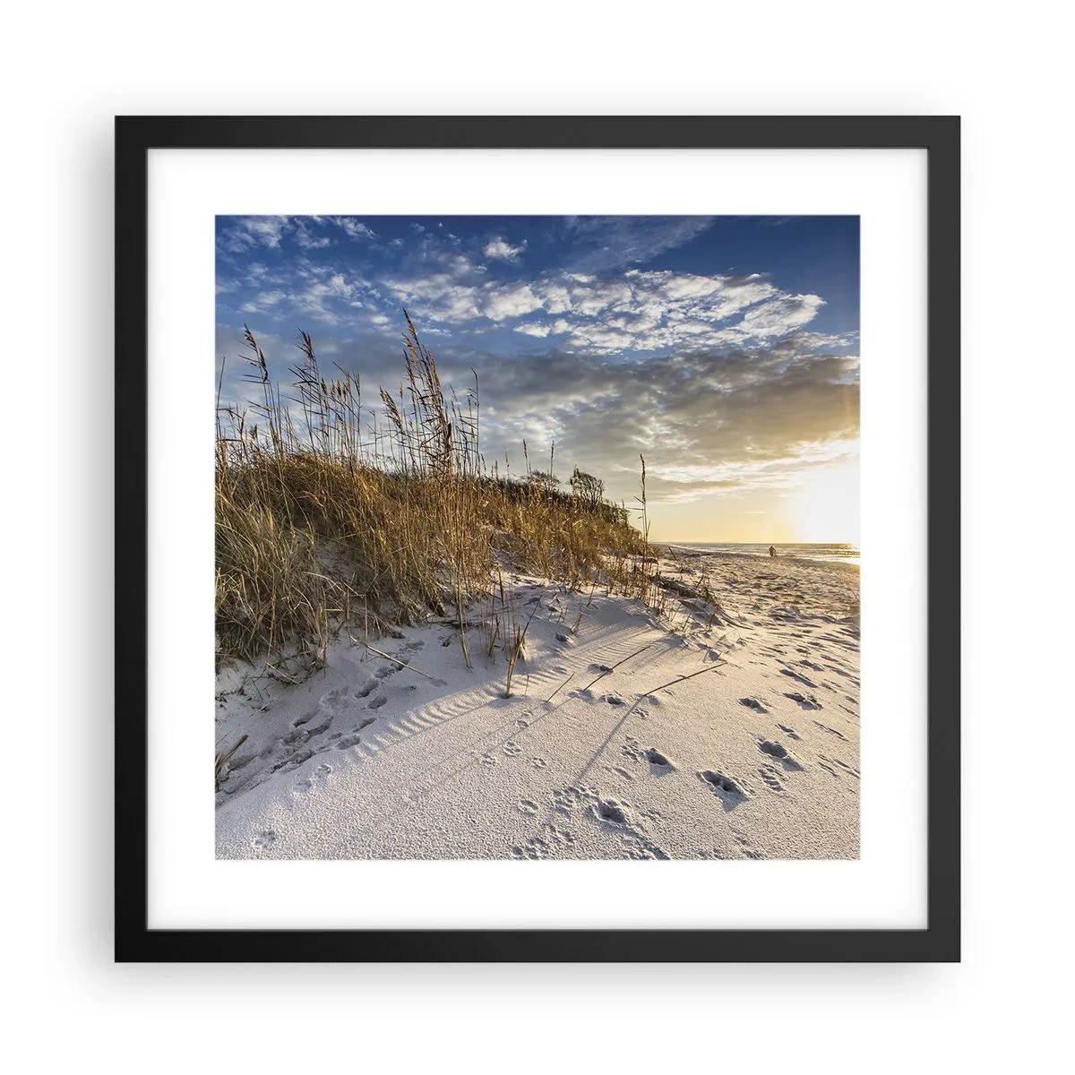 Poster în ramă neagră - Invitație la o plimbare - 40x40 cm