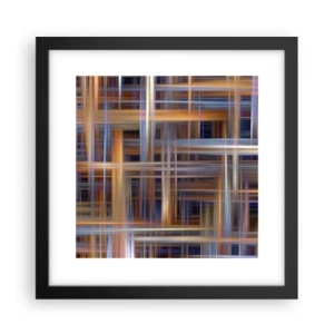 Poster în ramă neagră - Țesut din lumină - 30x30 cm