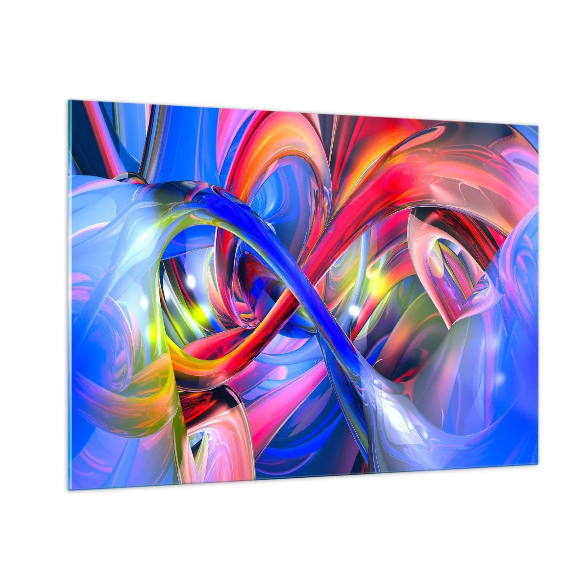 Tablou pe sticlă - Dansul culorilor - 100x70 cm