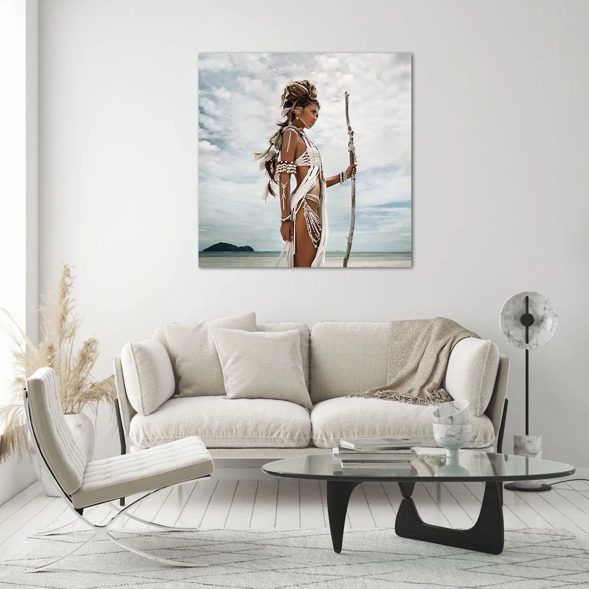 Tablou pe sticlă - Regina tropicelor - 50x50 cm