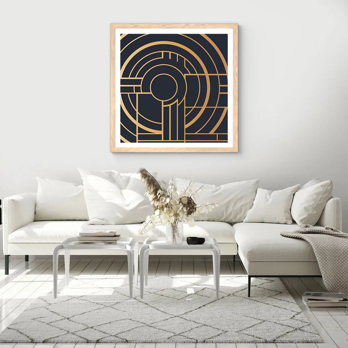 Poster în ramă de stejar deschis - Întoarcerea lucrurilor - 30x30 cm