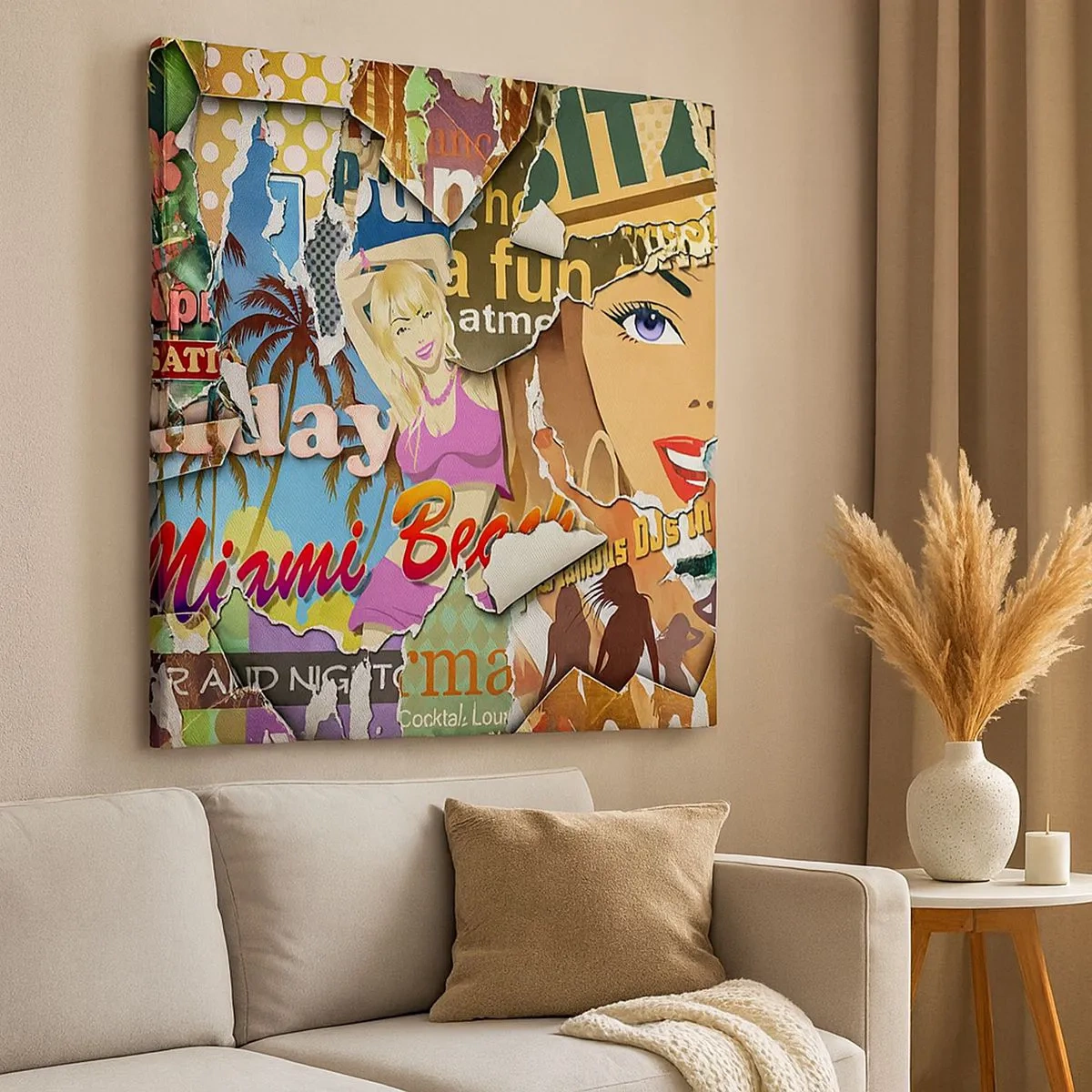 Tablou pe pânză - Flashback-uri de vacanță - 30x30 cm