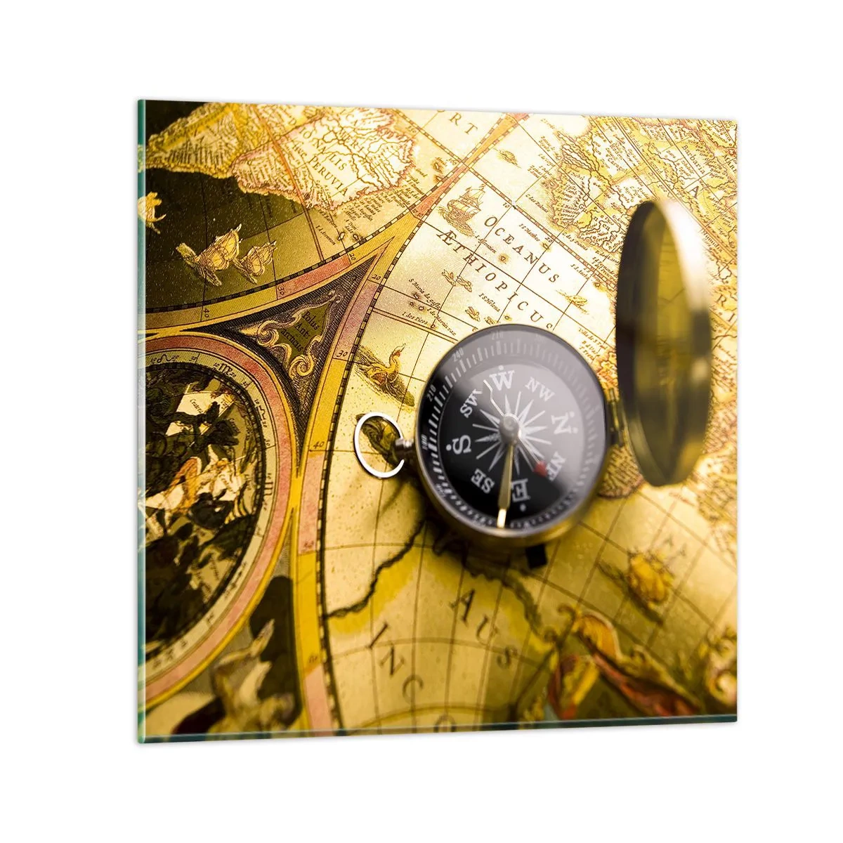 Tablou pe sticlă - Sau poate până la capătul lumii? - 60x60 cm