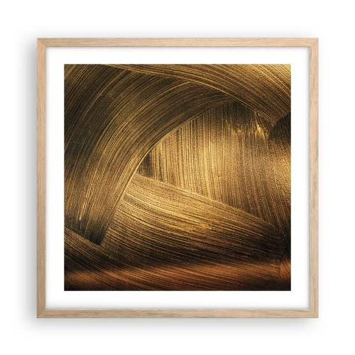 Poster în ramă de stejar deschis - Într-un labirint de aur - 50x50 cm