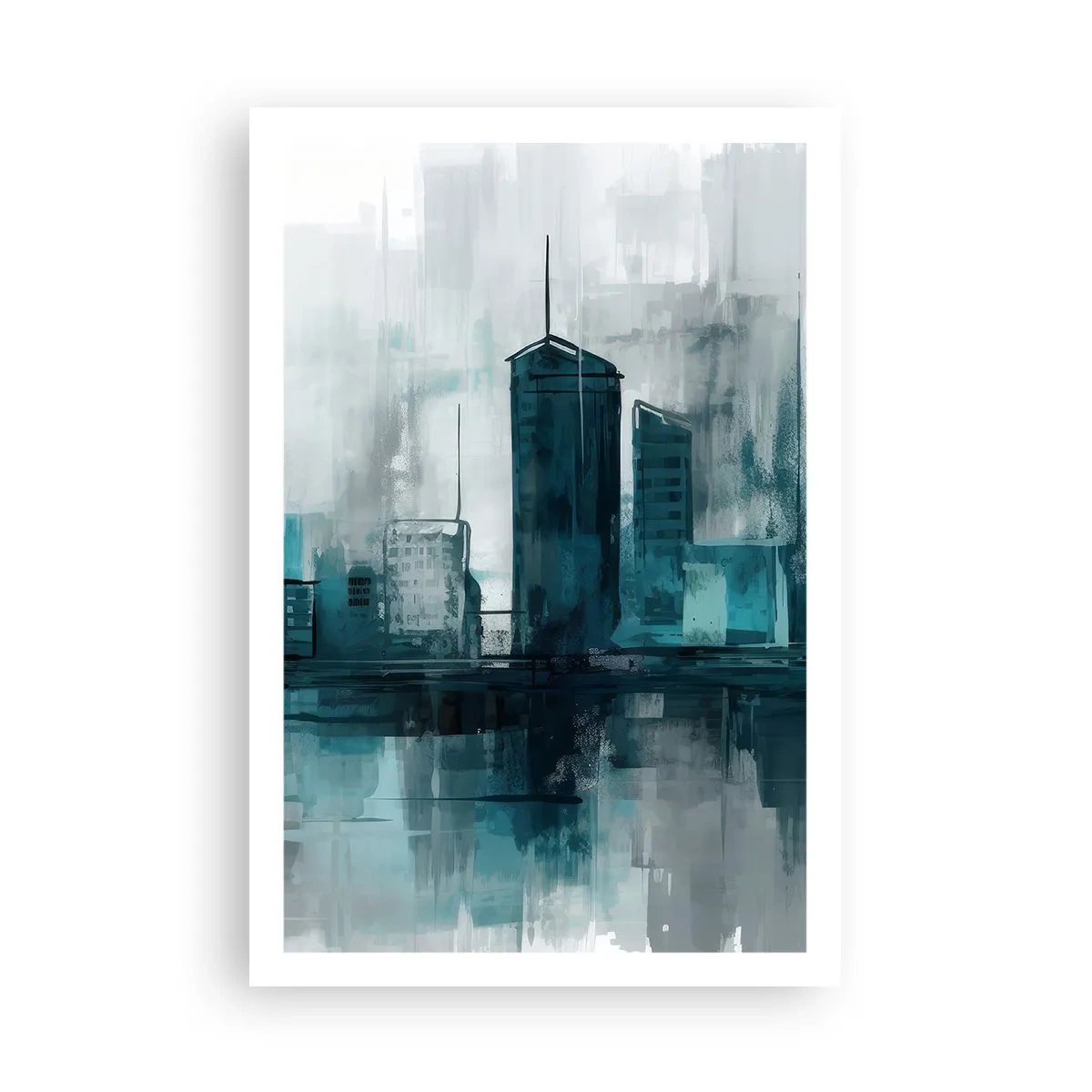 Poster - Un oraș de culoarea ploii - 61x91 cm