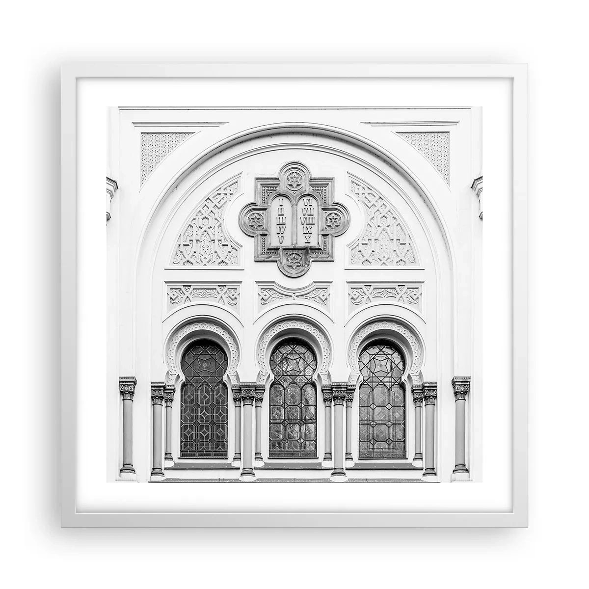 Poster în ramă albă - La granița dintre culturi - 50x50 cm