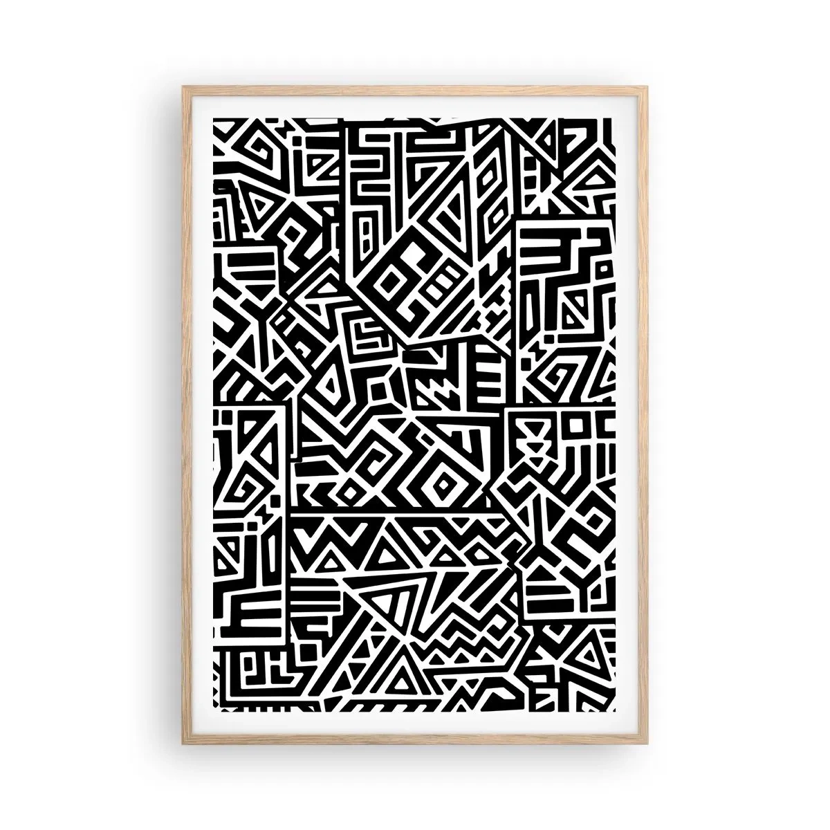 Poster în ramă de stejar deschis - Compoziție precolumbiană - 70x100 cm