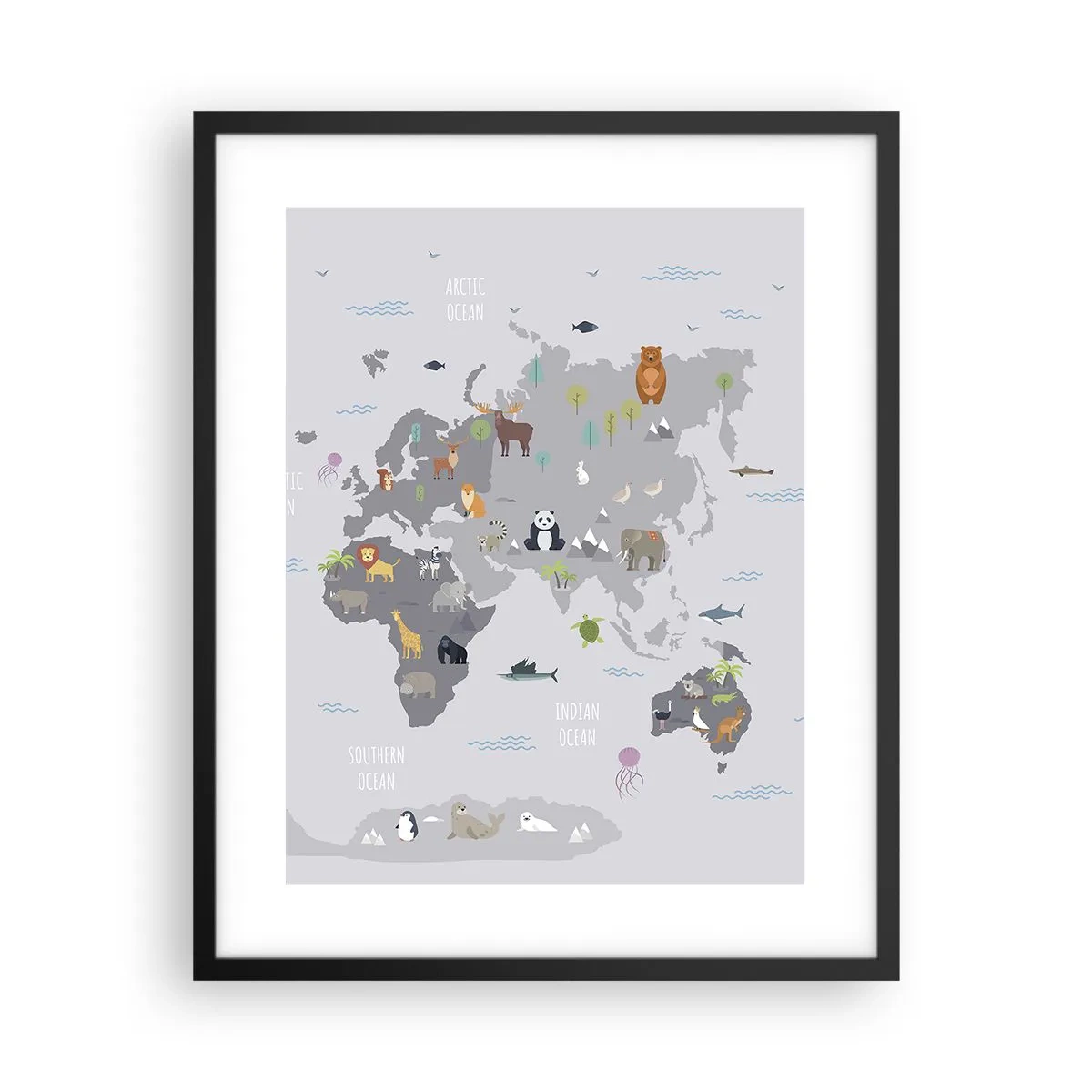 Poster în ramă neagră - Spune-mi de unde ești... - 40x50 cm