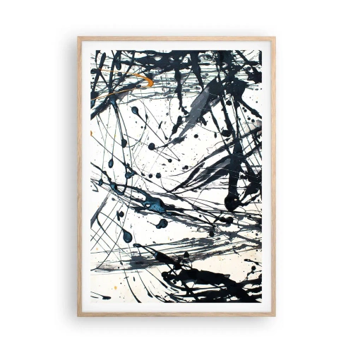 Poster în ramă de stejar deschis - Cu sau fără sens? - 70x100 cm