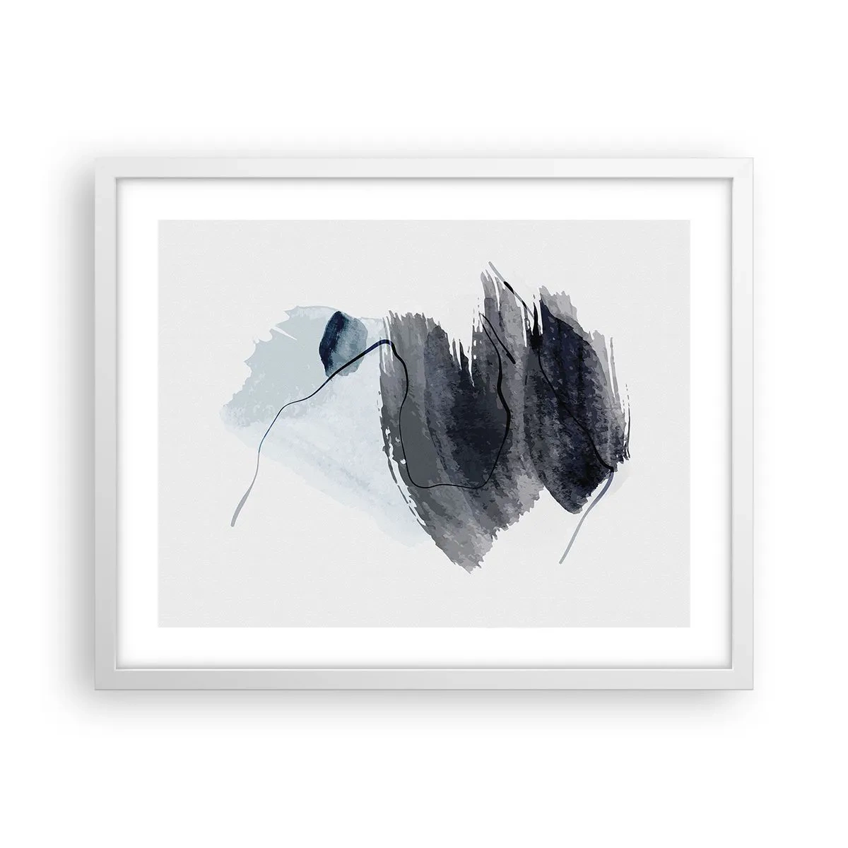 Poster în ramă albă - Intensitate și mișcare - 50x40 cm