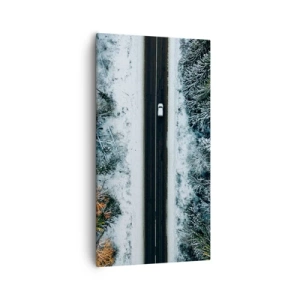 Tablou pe pânză - Prin pădurea de iarnă - 55x100 cm