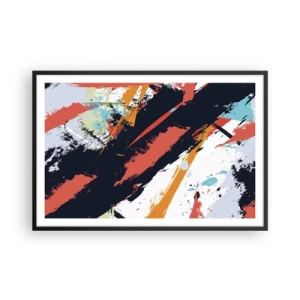 Poster în ramă neagră - Compoziție dinamică - 91x61 cm