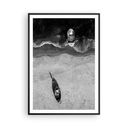 Poster în ramă neagră - Tot pe țărm... - 70x100 cm