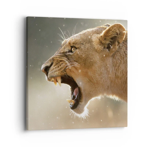 Tablou pe pânză - Încearcă să nu asculți - 40x40 cm