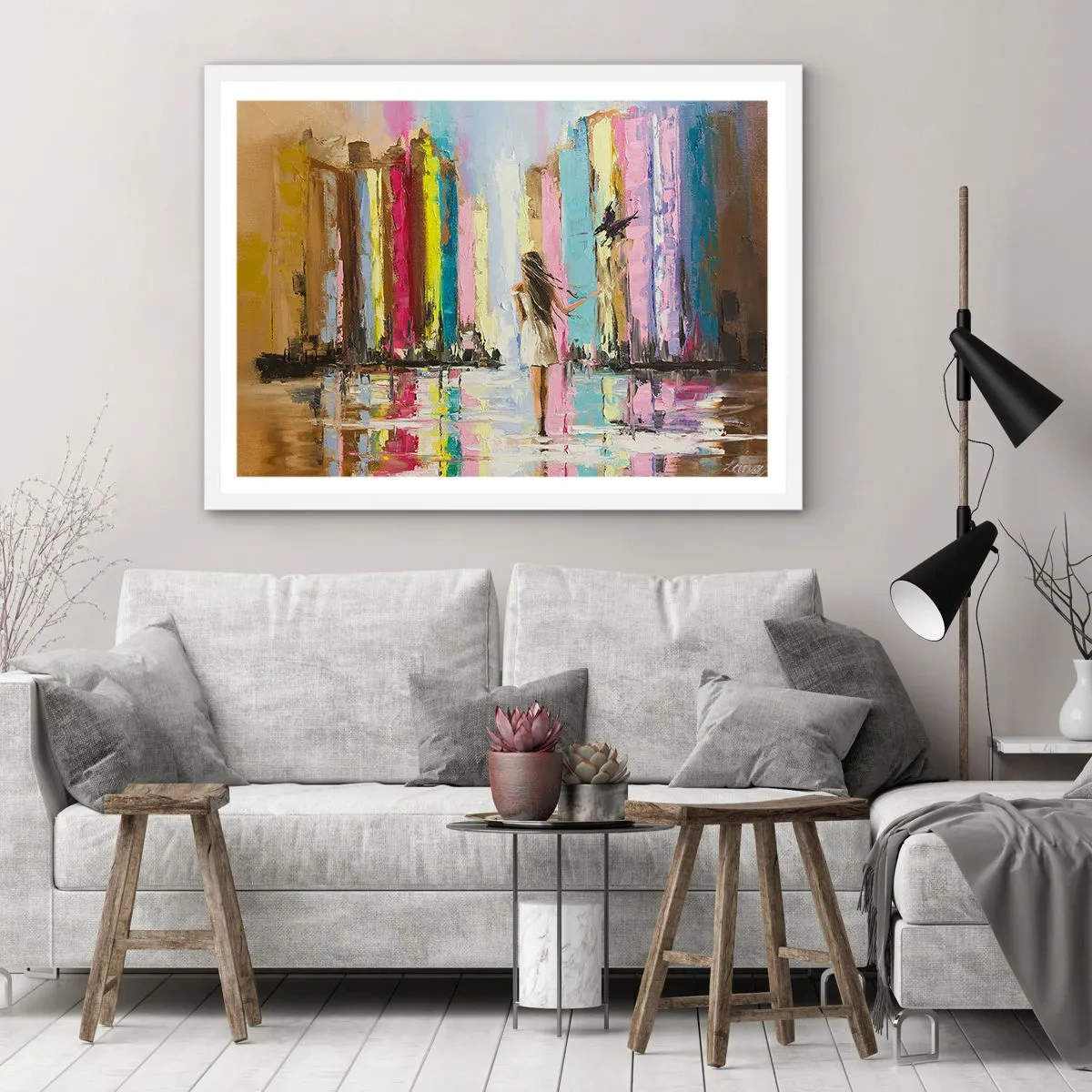 Poster în ramă albă - Urmați-mă - 100x70 cm