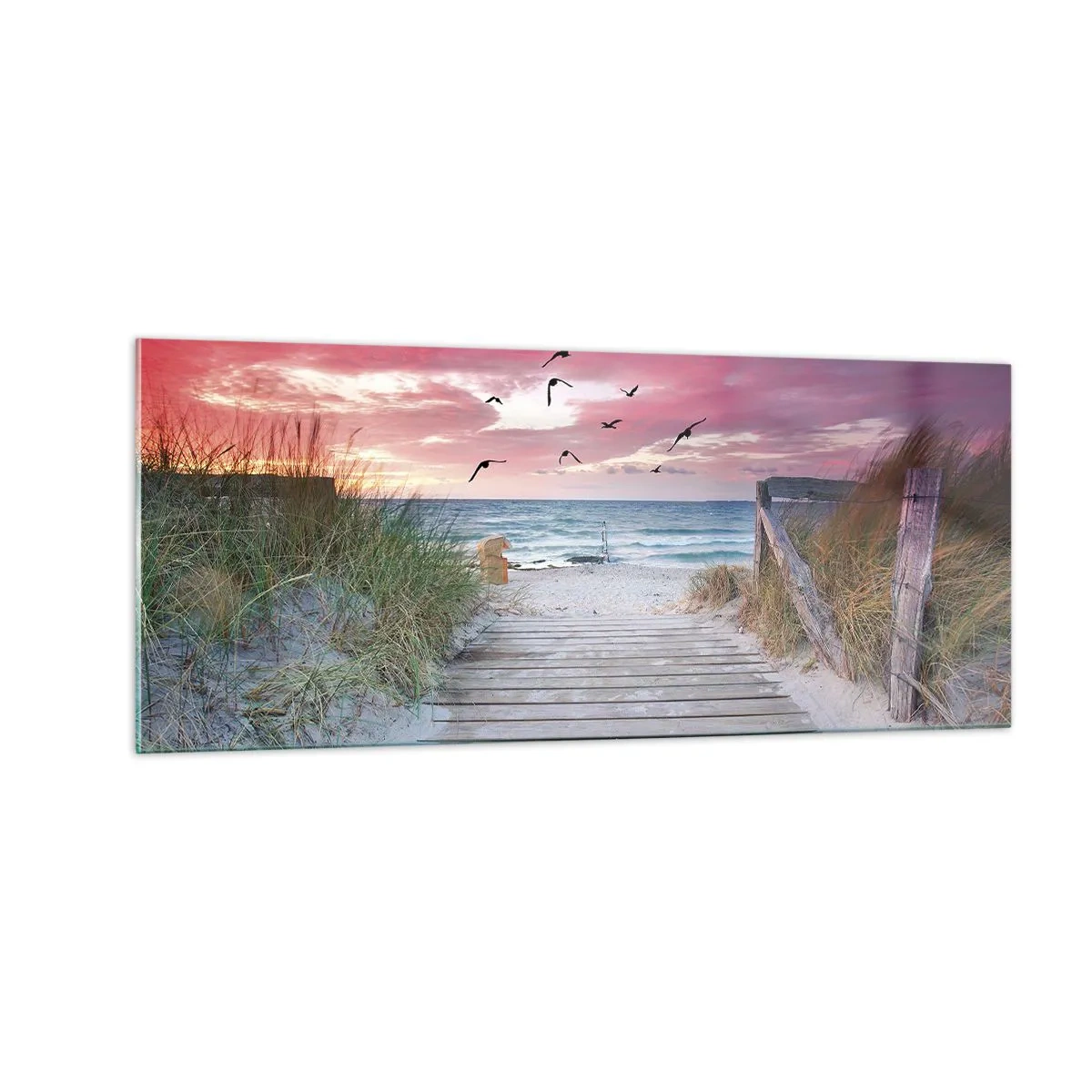 Tablou pe sticlă - Impresie baltică - 100x40 cm