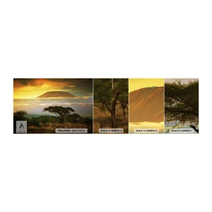 Mostră tapet autocolant Deluxe Sticker - Visul unui călător - Peisaj, Muntele Kilimanjaro, Africa - 100x30 cm