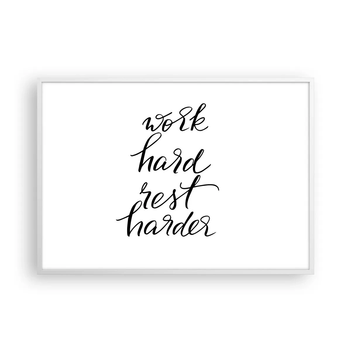 Poster în ramă albă - Echilibrul vieții - 100x70 cm