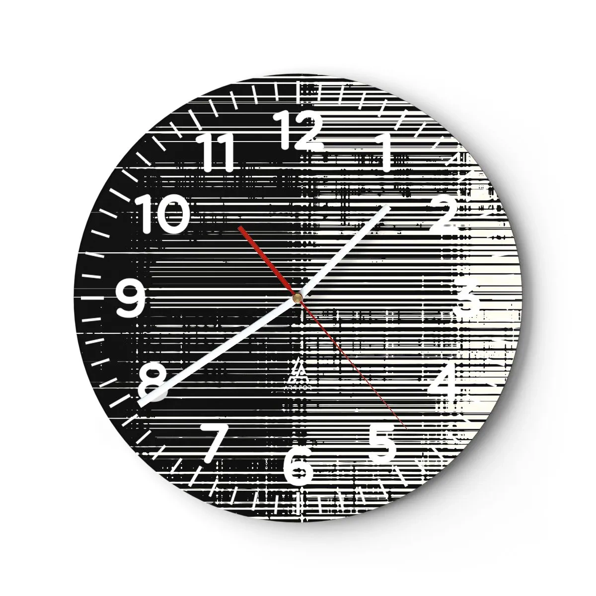 Ceas de perete - Ceas pe sticlă - Valuri și vibrații - 30x30 cm