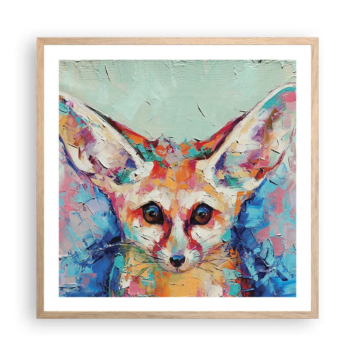 Poster în ramă de stejar deschis - Sunteți gata pentru mine? - 60x60 cm