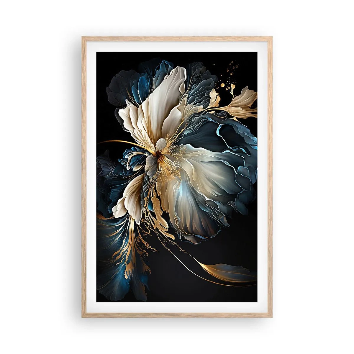 Poster în ramă de stejar deschis - Povestea unei flori de iubire - 61x91 cm