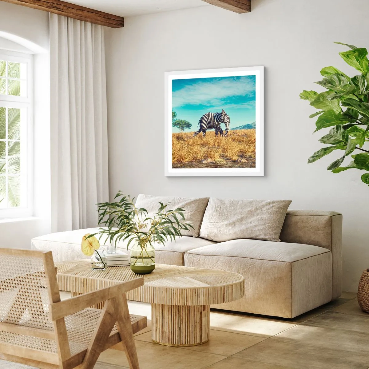 Poster în ramă albă - Griul nu mai este la modă - 60x60 cm