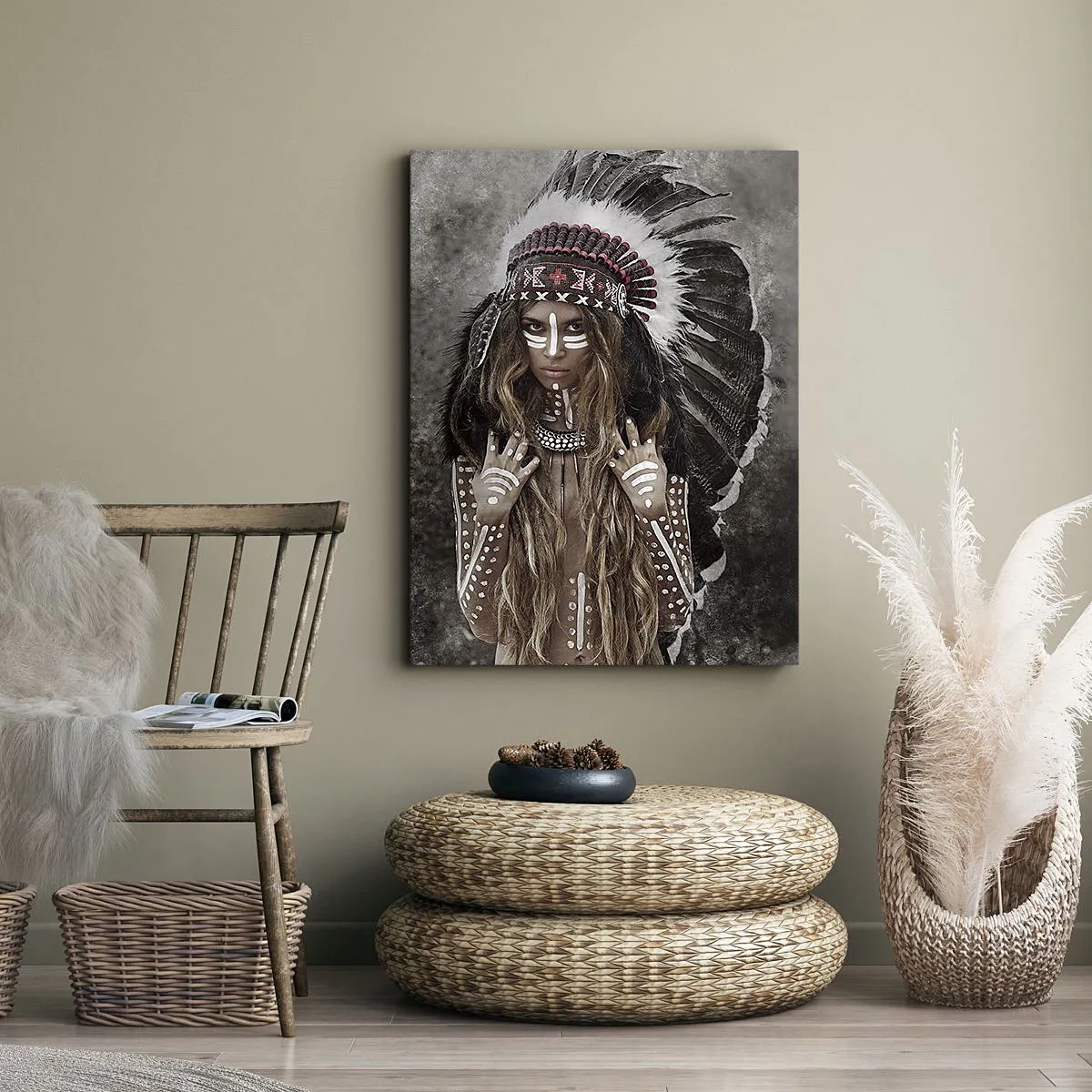 Tablou pe pânză Canvas - Secretul puterii tribale - 50x70 cm