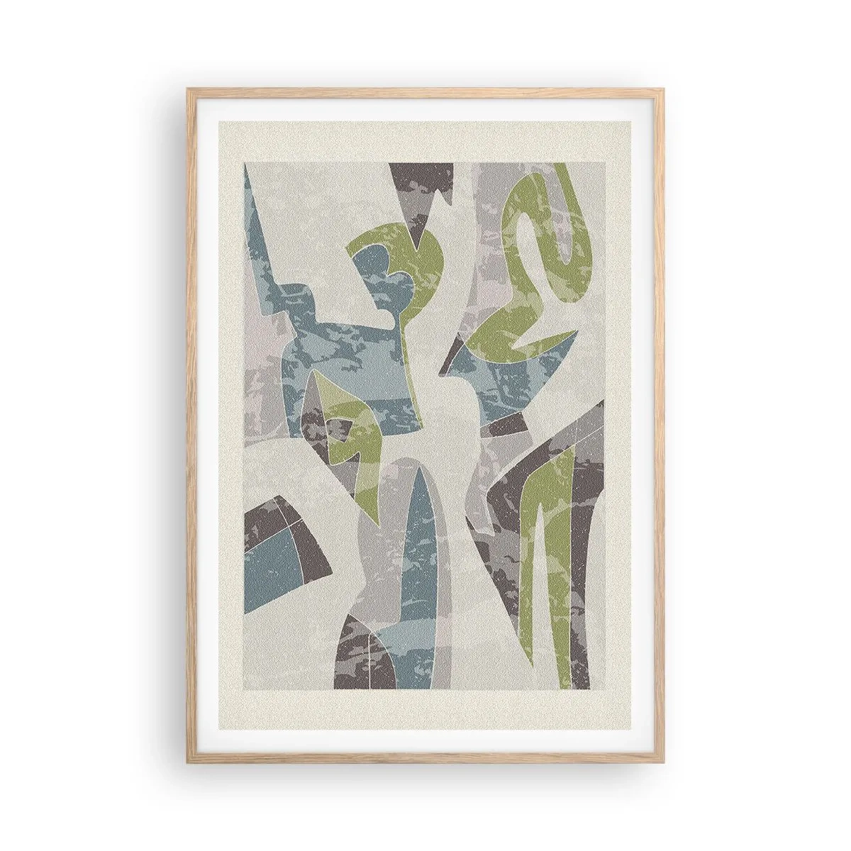 Poster în ramă de stejar deschis - Compoziție din spatele geamului - 70x100 cm