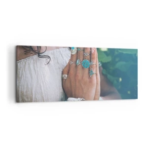 Tablou pe pânză - Bine ați venit în centrul ființei - 100x40 cm