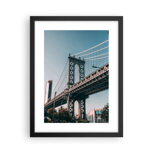 Poster în ramă neagră - În valurile orașului - 30x40 cm