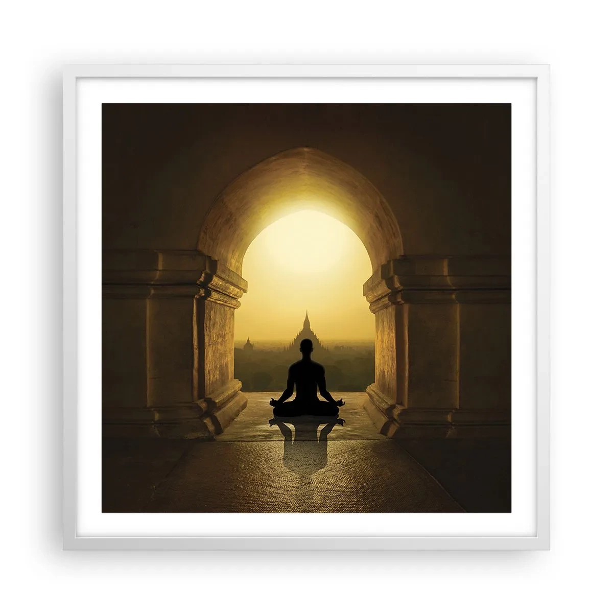 Poster în ramă albă - Armonie completă - 60x60 cm