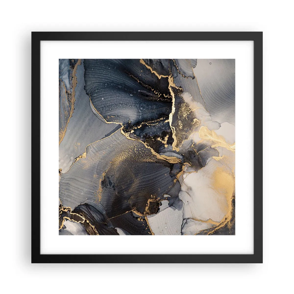 Poster în ramă neagră - Viața unei pietre - 40x40 cm