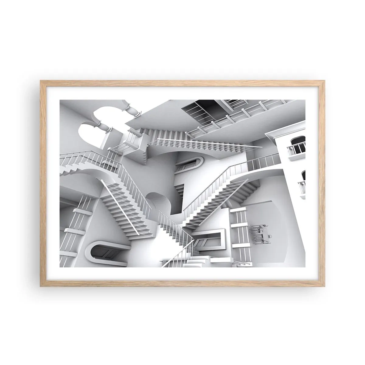 Poster în ramă de stejar deschis - Paradoxurile spațiului - 70x50 cm