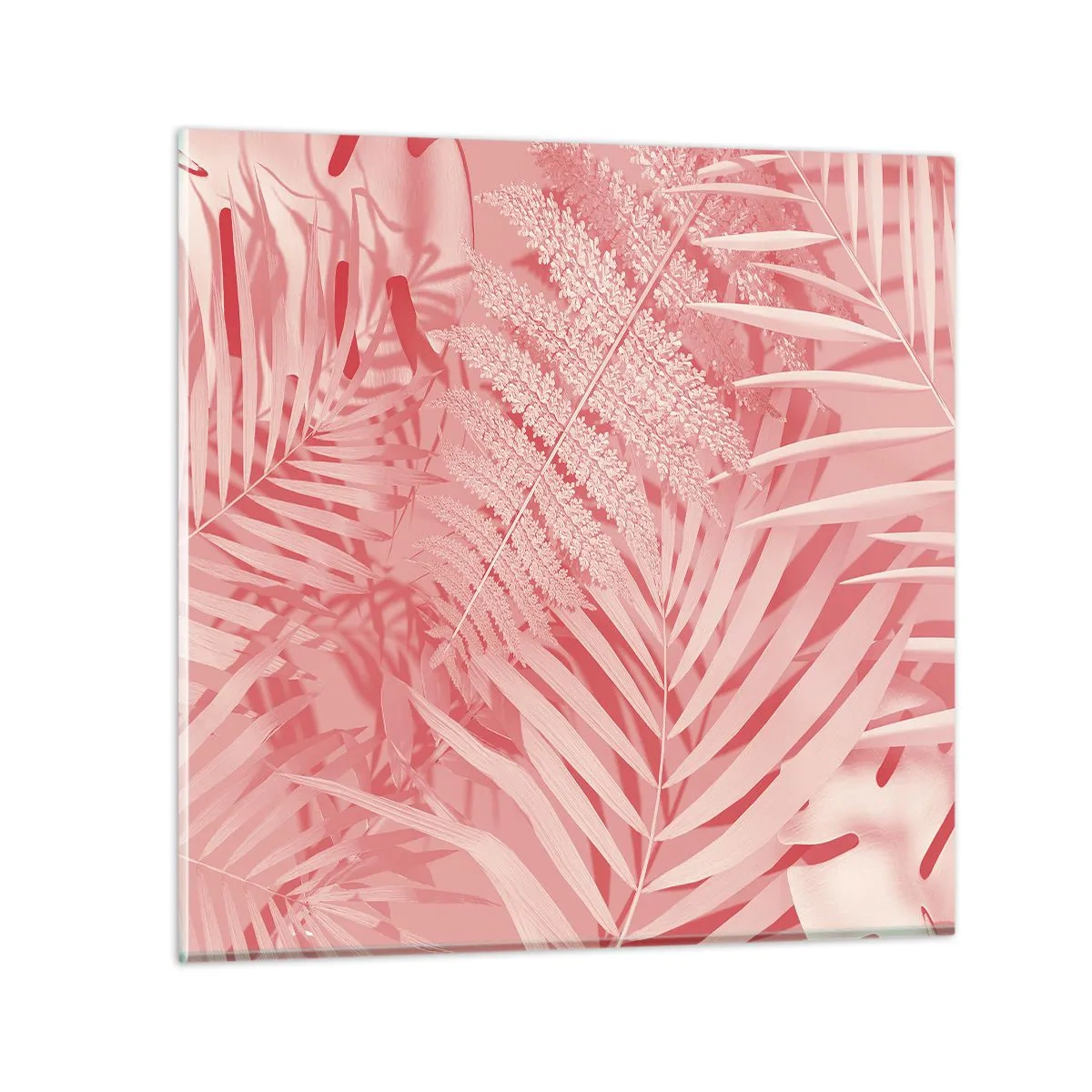 Tablou pe sticlă - Conceptul roz - 70x70 cm