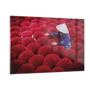 Tablou pe sticlă - Într-un câmp de orez - 120x80 cm