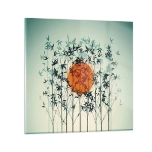 Tablou pe sticlă - Soarele japonez - 30x30 cm