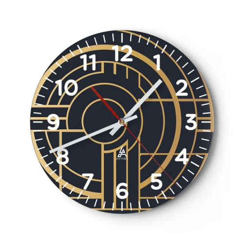 Ceas de perete - Ceas pe sticlă - Întoarcerea lucrurilor - 40x40 cm