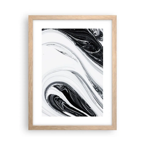 Poster în ramă de stejar deschis - Combinație de contrarii - 30x40 cm