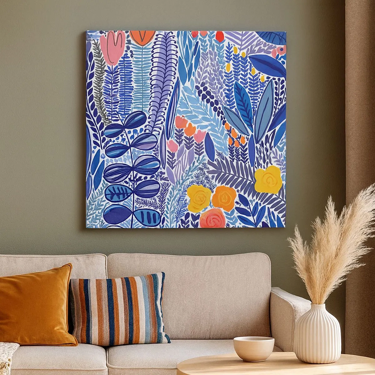 Tablou pe pânză - Grădină havaiană - 30x30 cm