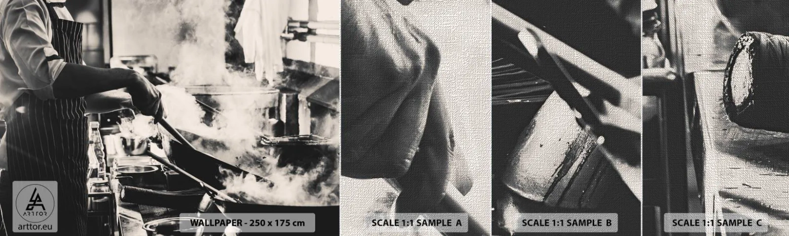 Mostră tapet Premium Canvas - Alchimia aromelor - Bucătărie, Gastronomie, Restaurant - 100x30 cm