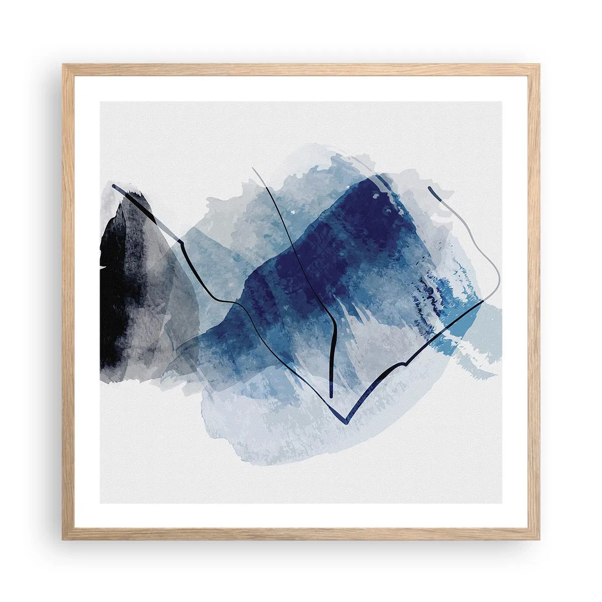 Poster în ramă de stejar deschis - Iceberg - 60x60 cm