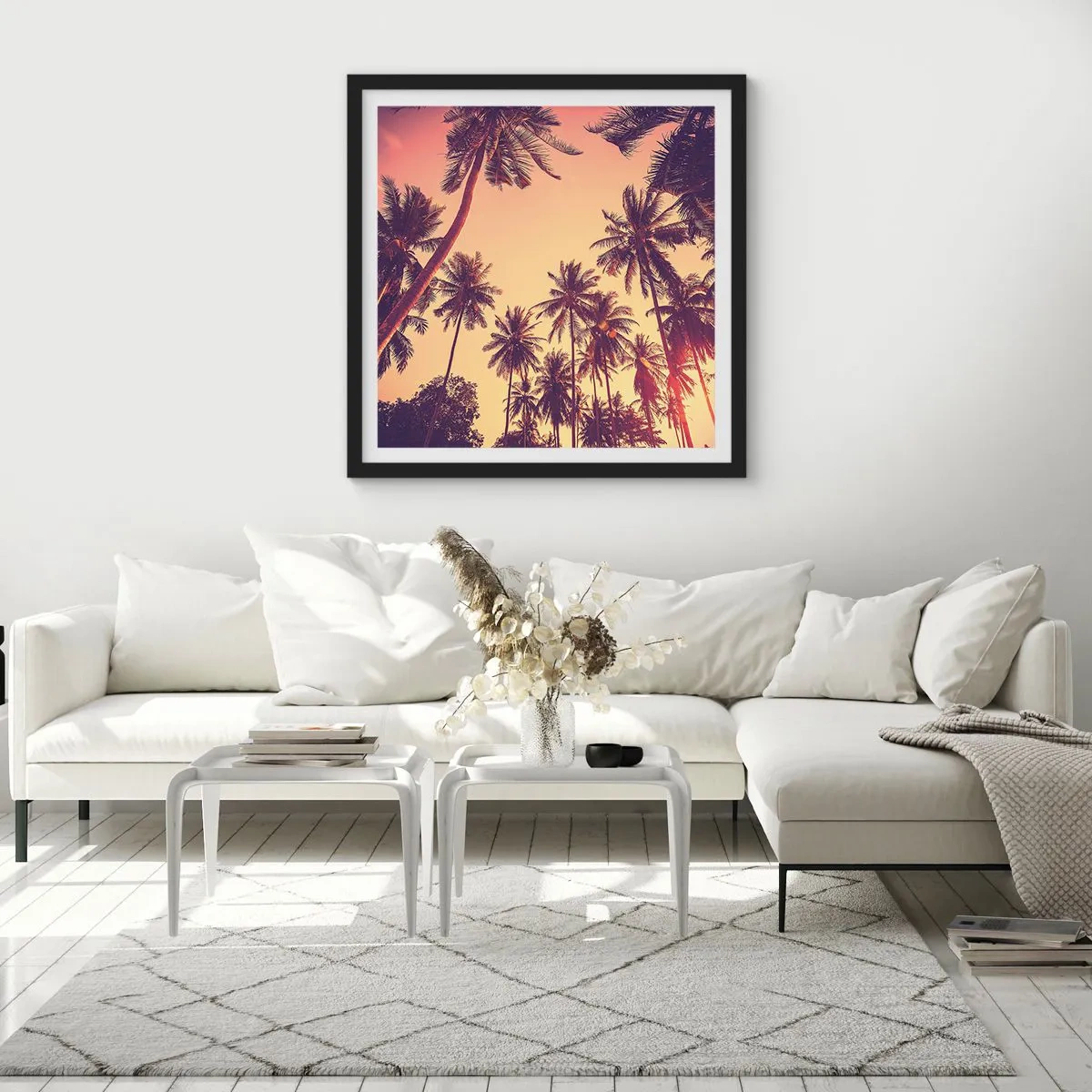 Poster în ramă neagră - Variație tropicală - 50x50 cm