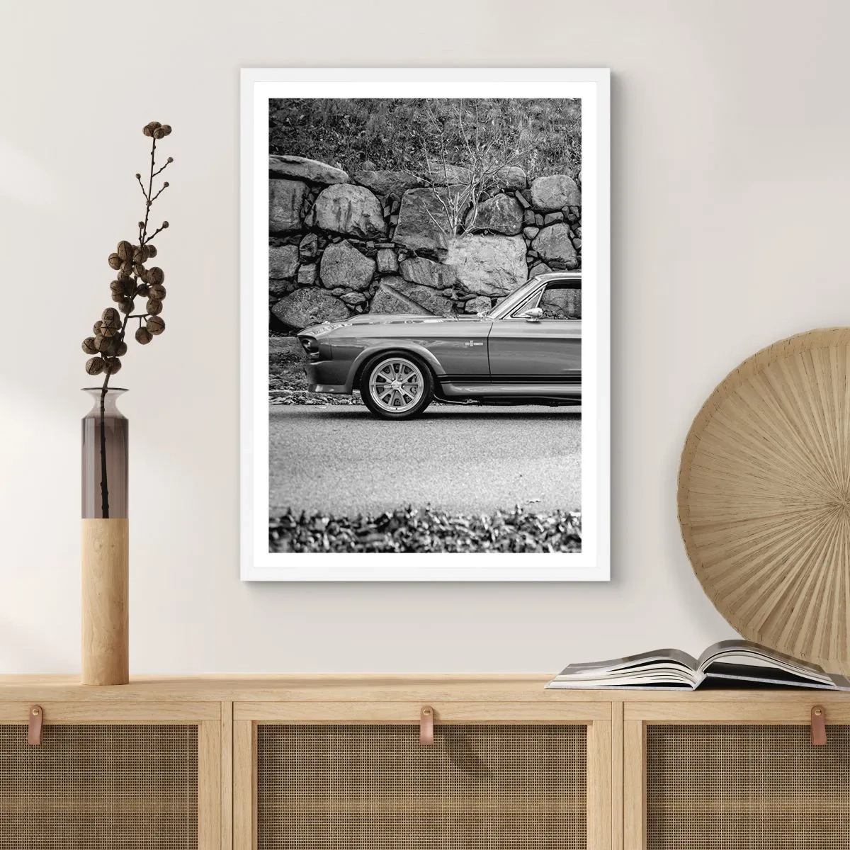 Poster în ramă albă - Legenda anilor '60. - 70x100 cm