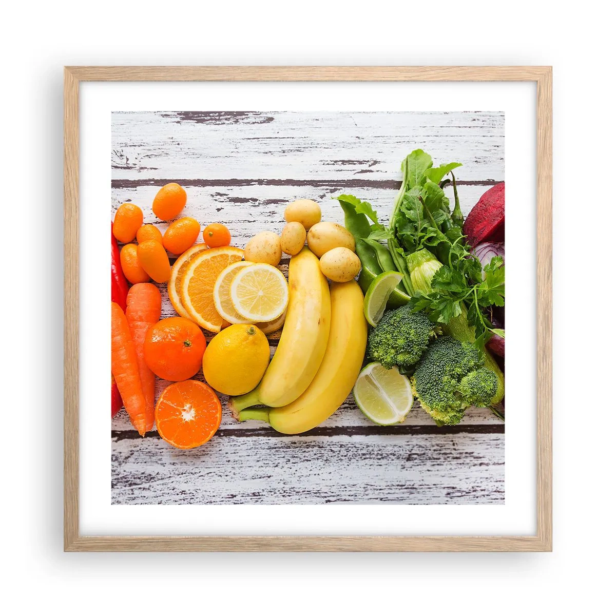 Poster în ramă de stejar deschis - Nu este de ajuns? - 50x50 cm