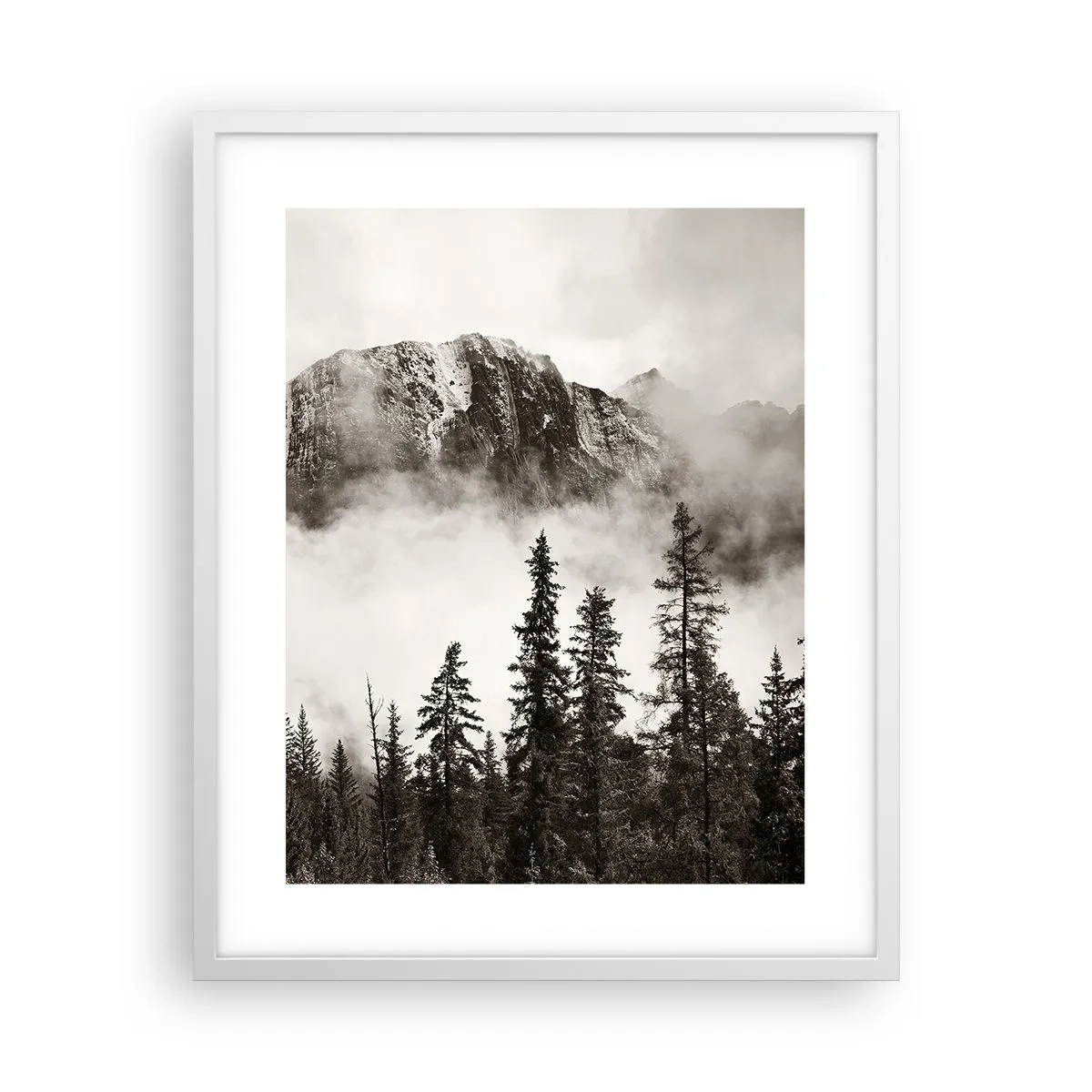 Poster în ramă albă - Stăpânul de granit - 40x50 cm